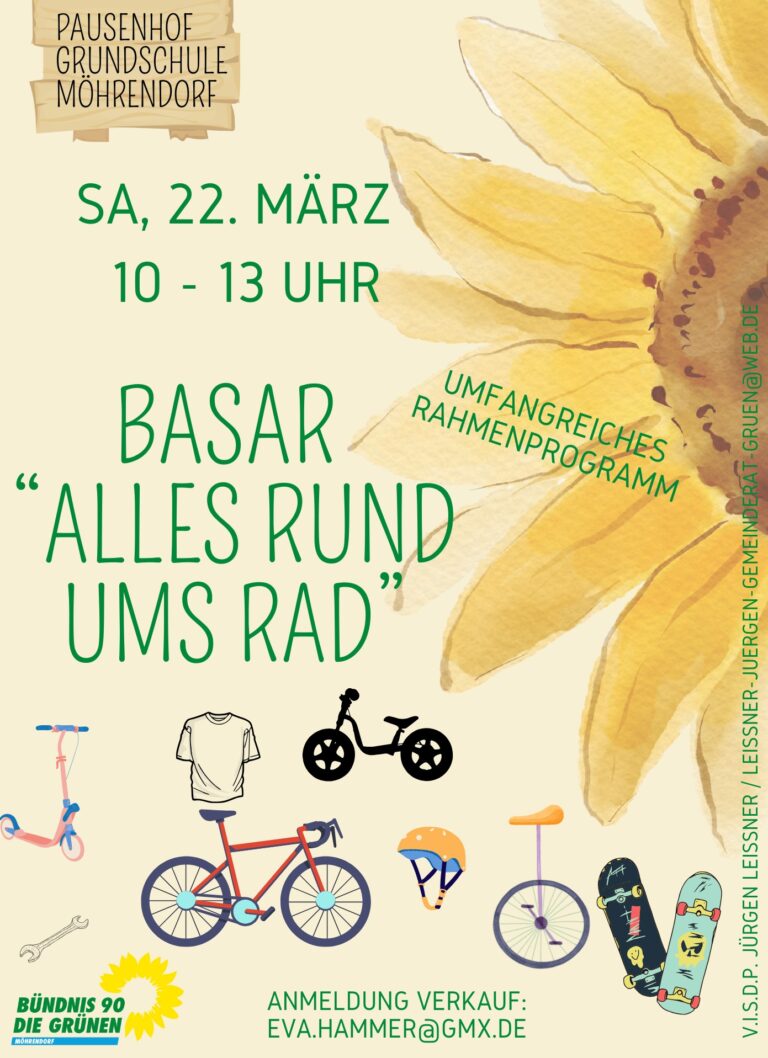 1. Grüner Basar „Alles rund ums Rad“