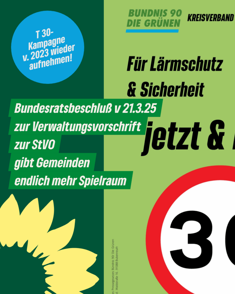 Tempo 30 – der nächste Anlauf – am 22.7.25 um 19.00 Uhr im  Gemeinderat – TOP 4