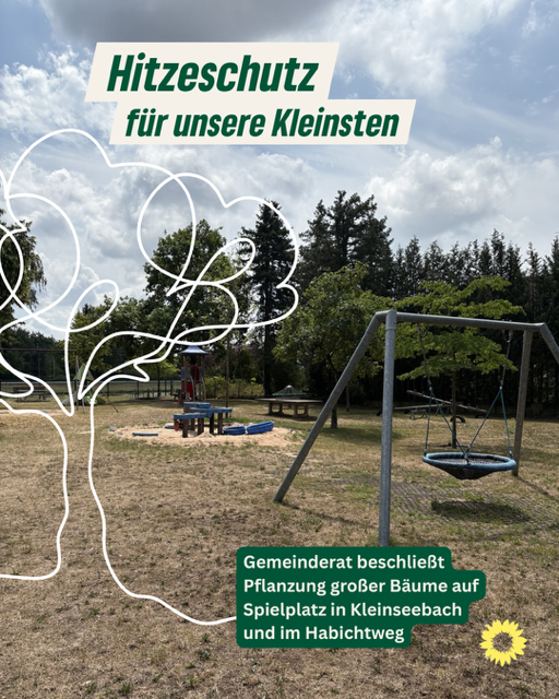 Sonnenschutzmaßnahmen auf den Spielplätzen