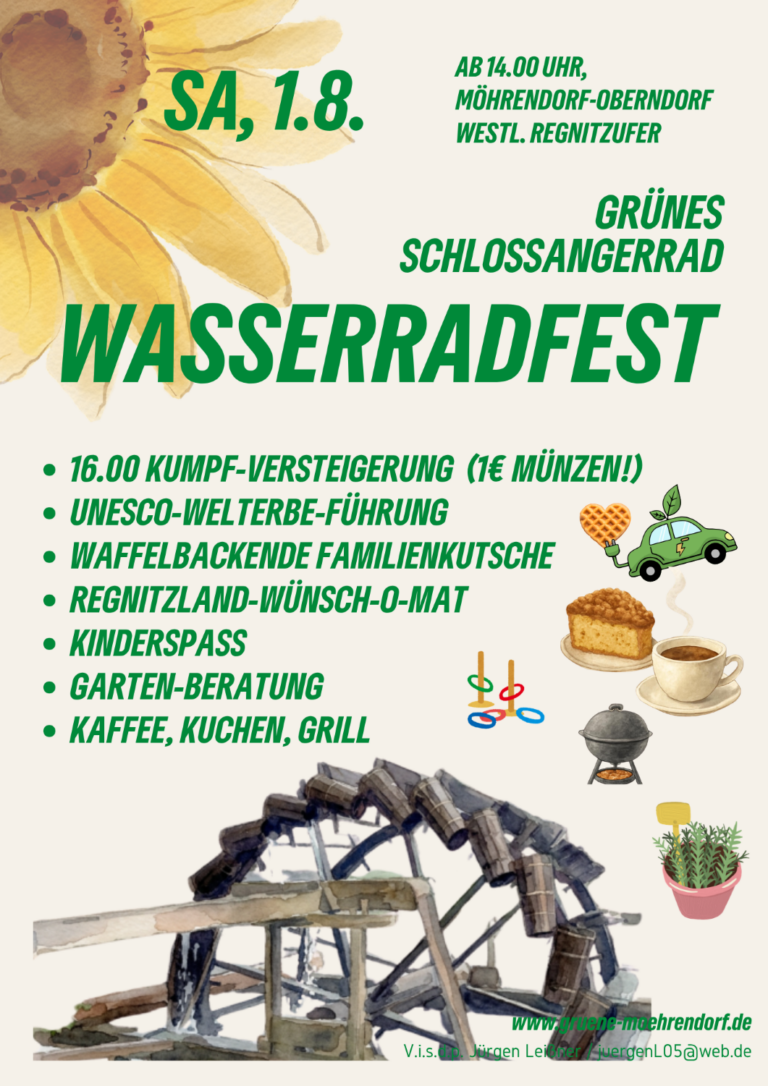Wasserradfest am Möhrendorfer Schlossanger